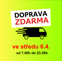 Doprava Zdarma - 6. DUBEN Doprava Zdarma - 6. DUBEN
