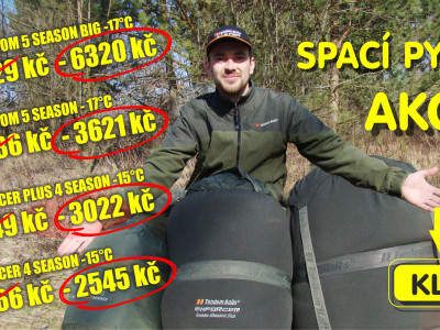 Rybářské spacáky akce Rybářské spacáky akce