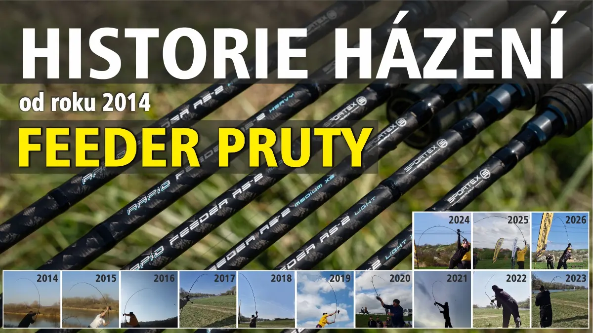 Historie testov�n� hod� do d�lky s feederov�mi pruty SPORTEX od roku 2014