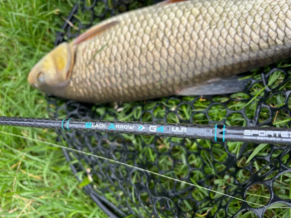 Ulovený tloušť v podběráku při testování prutu SPORTEX Black Arrow G4