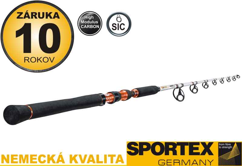 Rybářský prut-SPORTEX - Turbo Cat FireBall-dvoudílný
