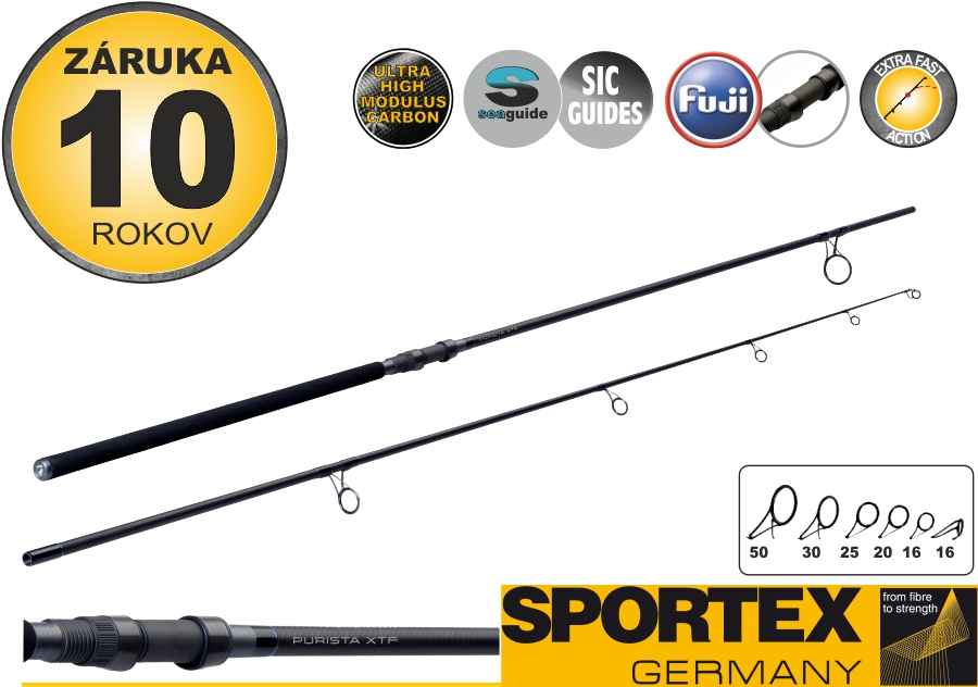 Kaprový prut Purista XTF Carp 2-díl 366cm / 3,00lbs