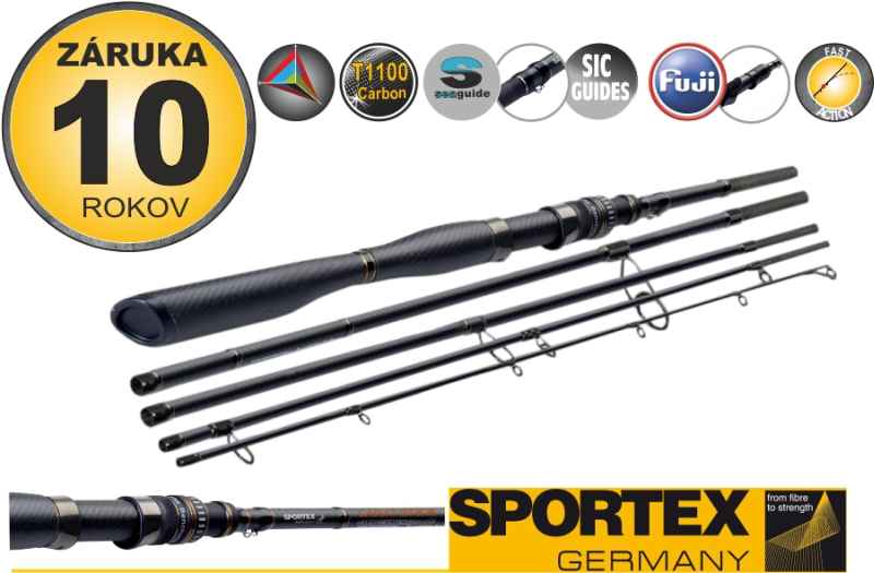 Přívlačový prut SPORTEX Carat GT-S Spin Travel 5-díl 300cm / 50g