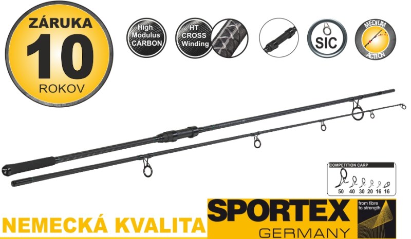 Kaprové pruty SPORTEX Competition CS-4 Distance 396cm 3-5oz