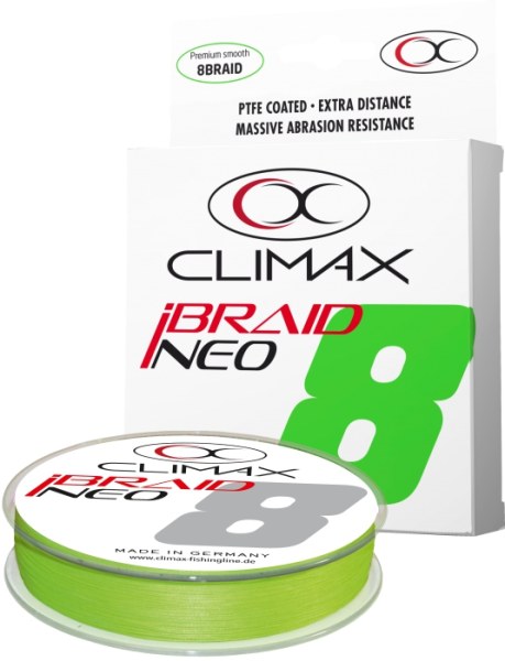 Přívlačová šňůra Climax iBraid NEO fluo -chartreuse 135m/0,14mm / 10,1