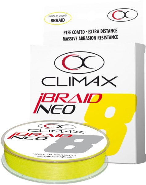 Přívlačová šňůra Climax iBraid NEO yellow 135m/0,14mm / 10,1kg