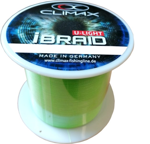 Pletená šňůra Climax iBraid U-Light neon-zelená 3000m 0,04mm