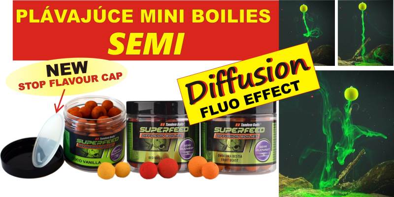 SuperFeed- Diffusion Mini Boilies -plovoucí 12mm / 35g Fruit Beast