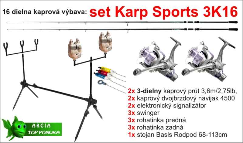 Kaprařský set 3K16 - 3dílný / 3,6m / 2,75lbs