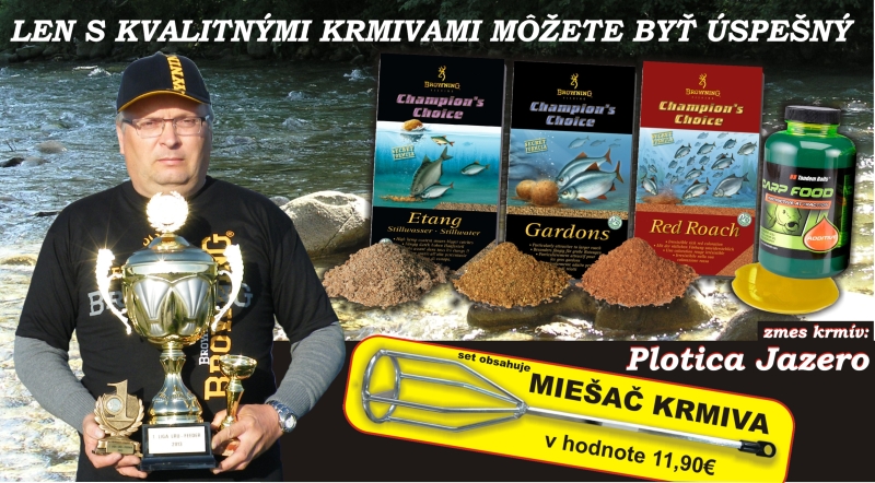 Akce Browning - Směs krmiv na Plotice na stojaté vody