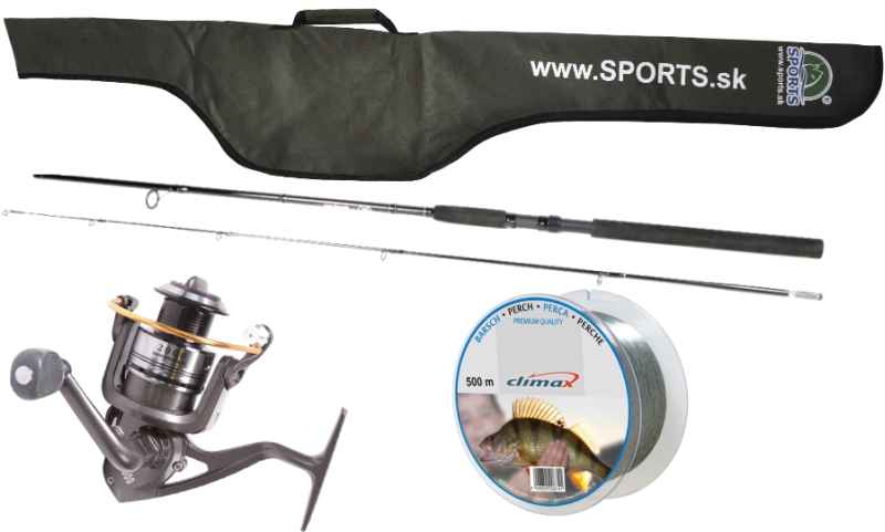Přívlačový SET prut 2,4m + naviják,silon,pouzdro