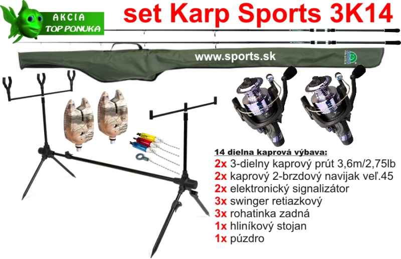SPORTS 3K14 - Kaprový 14 dílný set - 3,6m / 2,75lbs