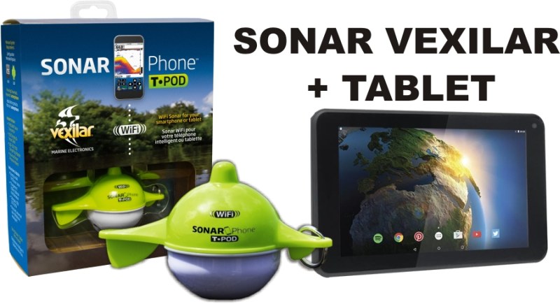 Set: Nahazovací WIFI sonar VEXILAR a tablet