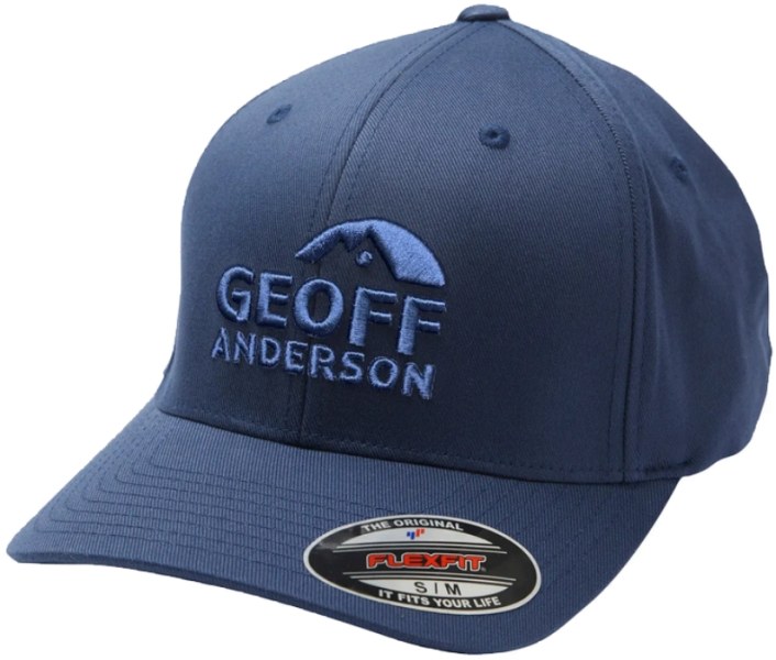Kšiltovka Geoff Anderson Flexfit NU modrá 3D bílé logo L/XL