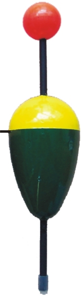 Splávek na lov štik žluto-zelený průběžný KPR 35g