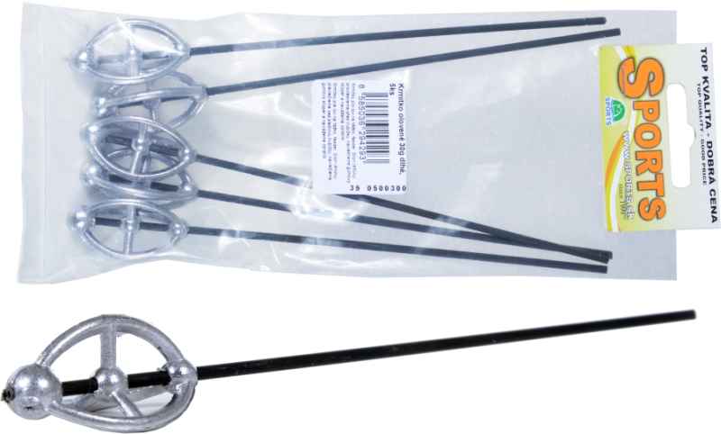 SPORTS krmítko olověné dlouhé 20cm, 5ks 20g