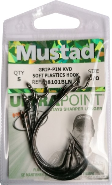 38101NP-BN-2/0, DS Hold, 5ks, Mustad veľ. 5/0, barva black nickel