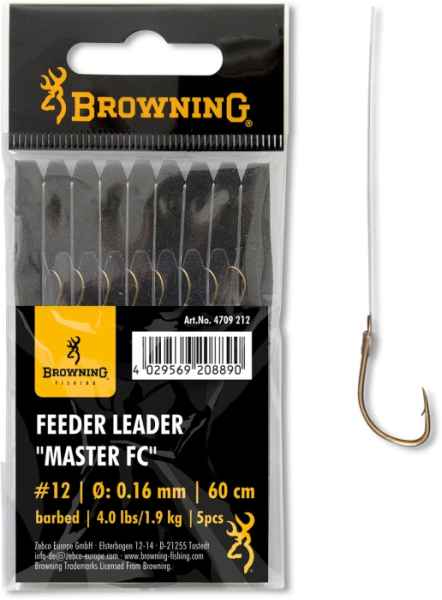 Feeder návazec Browning Feeder Leader MASTER FC 0,12mm/1,10kg háčik #1