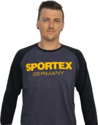 Sportex Tričko s dlouhým rukávem a logem - černé