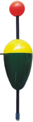 Splávek na lov štiky žluto-zelený průběžný KPR 8g