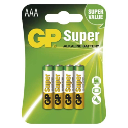Alkalická baterie GP Super AAA 4ks bal / cena za 1ks
