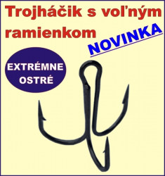 SPORTS Open Shank Treble Hooks - s vonm ramienkom