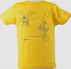 Tričko dětské Rybář muškař žluté