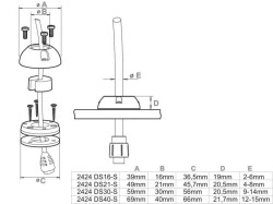 Mini DS-connectors 16mm