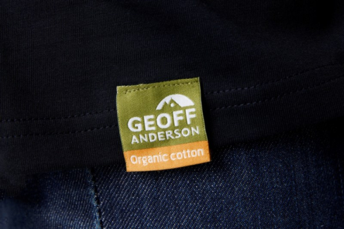 Tri�ko Geoff Anderson Organic Tee black- orange logo