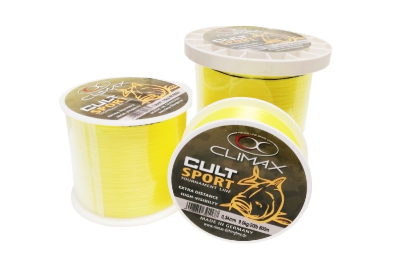 CLIMAX silon CULT Carp Line 600m Fluo-žlutá Průměr: 0,34mm nosnost: 9kg